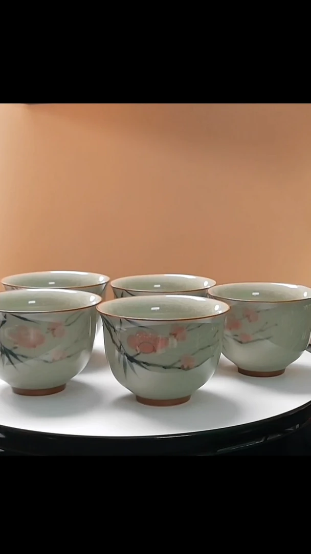 一味*整盒陶瓷品茗杯（5只）