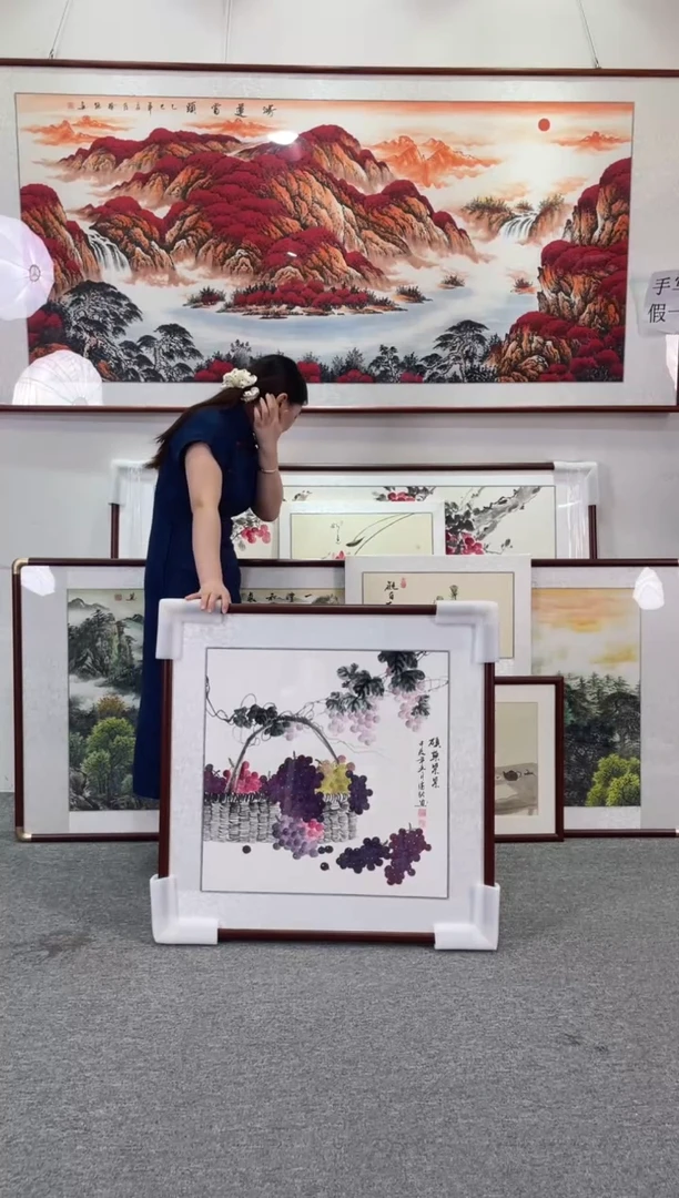 国画硕果累累80*80纯手绘国画
