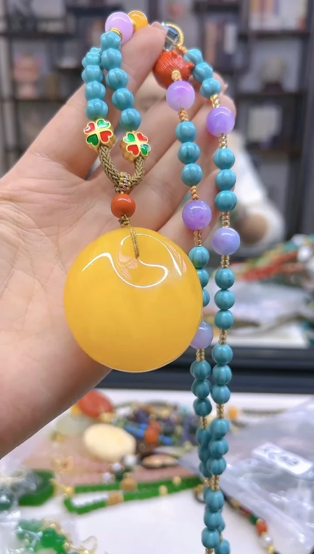 【闪购商品】蜜蜡毛衣链未镶嵌M553