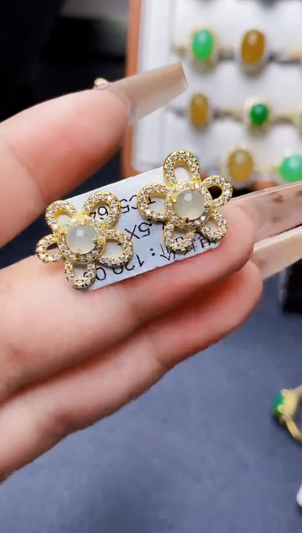 银S925镶嵌戒指翡翠1156