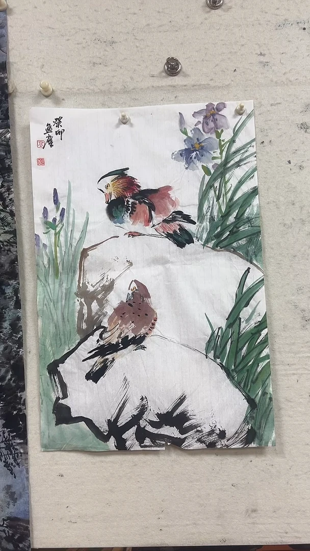 【闪购商品】国画高勇利四尺三开花鸟画
