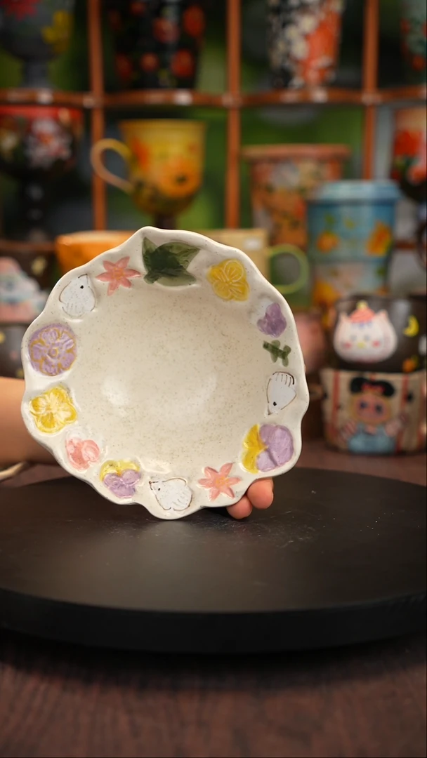 景德镇釉下彩手绘饭碗