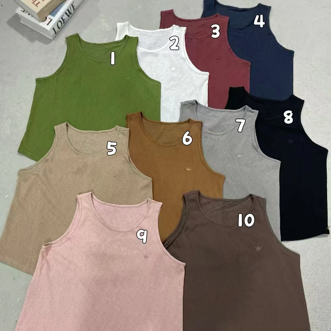 【七彩衣】1990亚麻背心高品休闲打底 衣长53