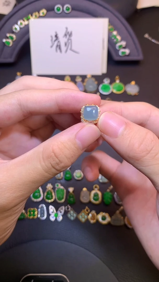 吊坠(不含链)银S925镶嵌翡翠1