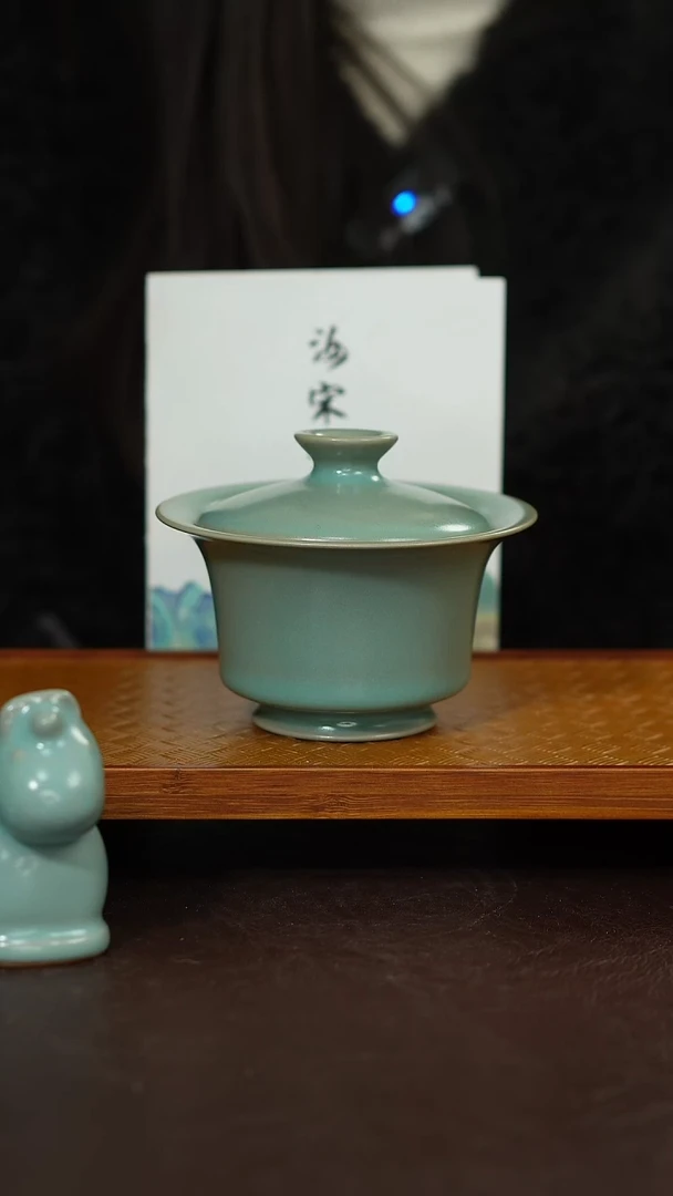 摆件陶原矿原釉汝宋汝瓷