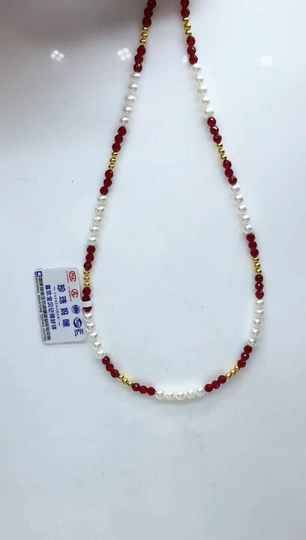 【闪购商品】淡水珍珠颈饰银S925镶嵌非基地发货不带证书