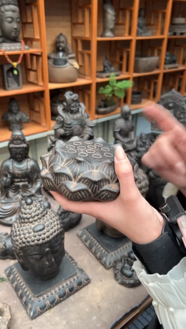 陶土莲蓬实心底座