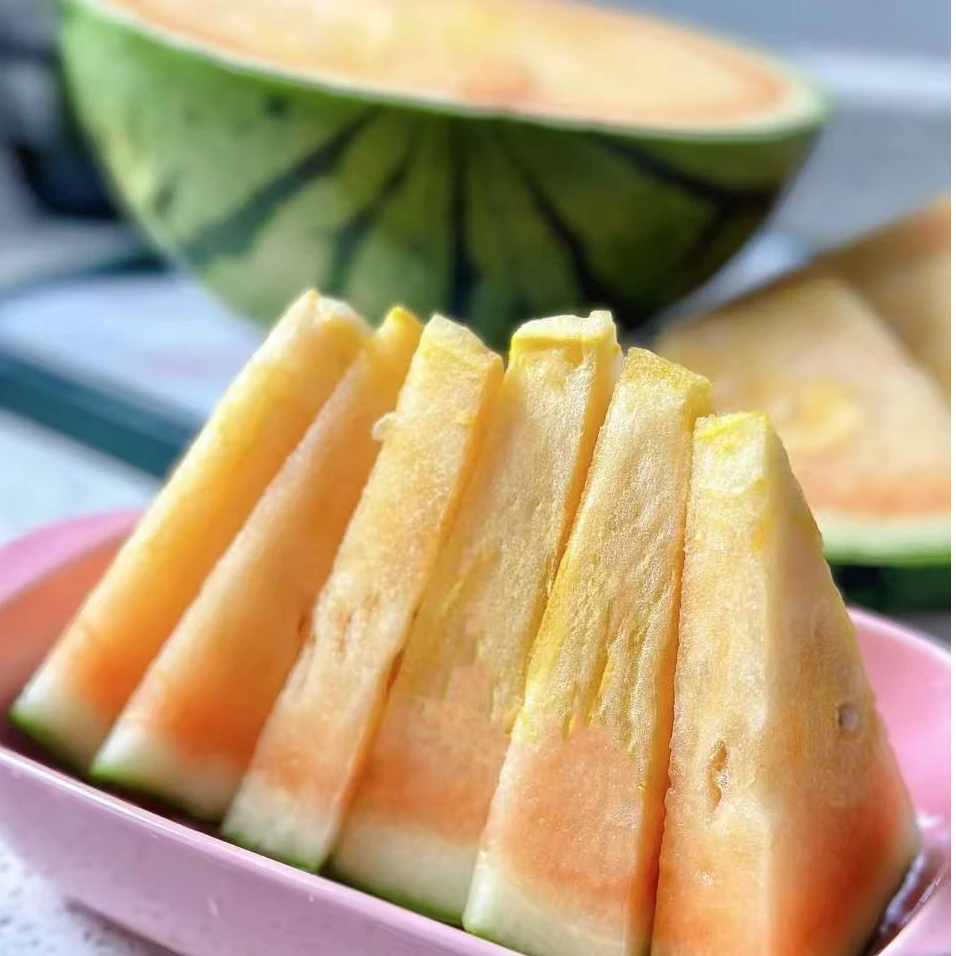 北京大兴本地西瓜彩虹西瓜黄壤-粉红5-13斤新鲜北京市