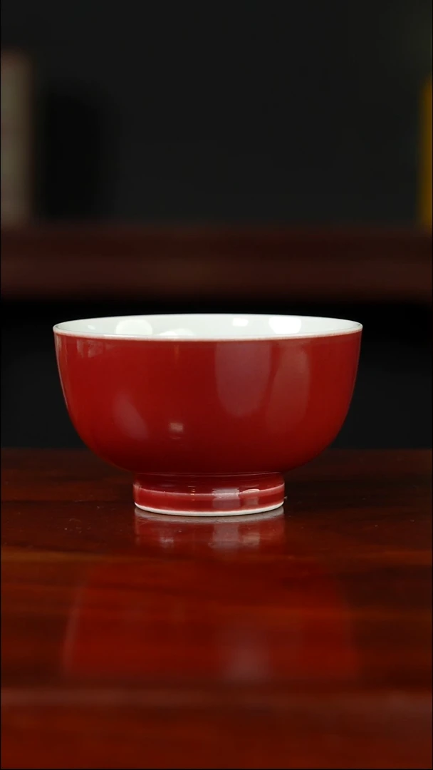 祖传窑 仿宣德红主人杯2 真柴窑传承400年