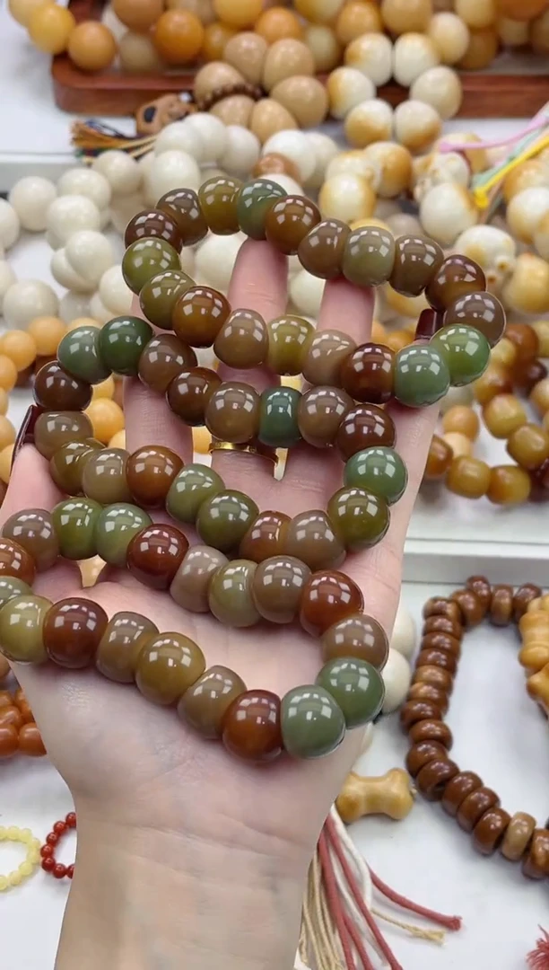 手串菩提根/象牙果n78玉化蒜瓣大肠15mm手串