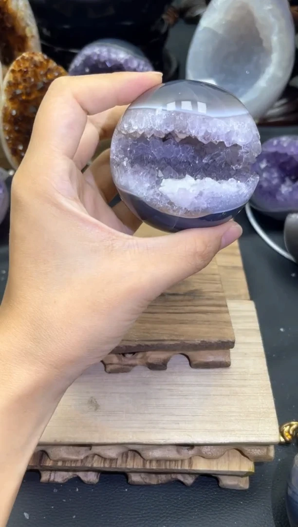 未镶嵌大型摆件（非配饰）紫晶396号开口笑