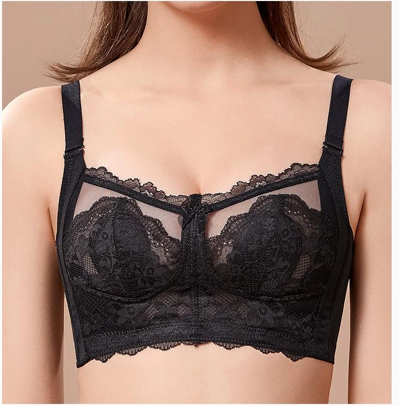 【白里透红】夏天超薄款加大码文胸罩大显小内衣女聚拢收副乳防下垂