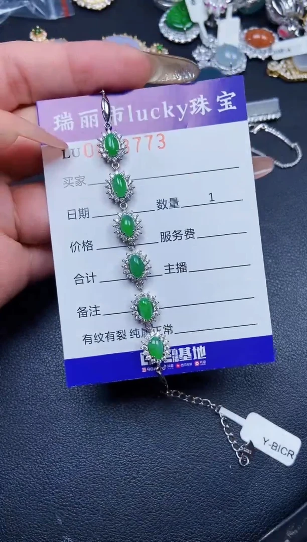 【闪购商品】翡翠颈饰银S925镶嵌8773