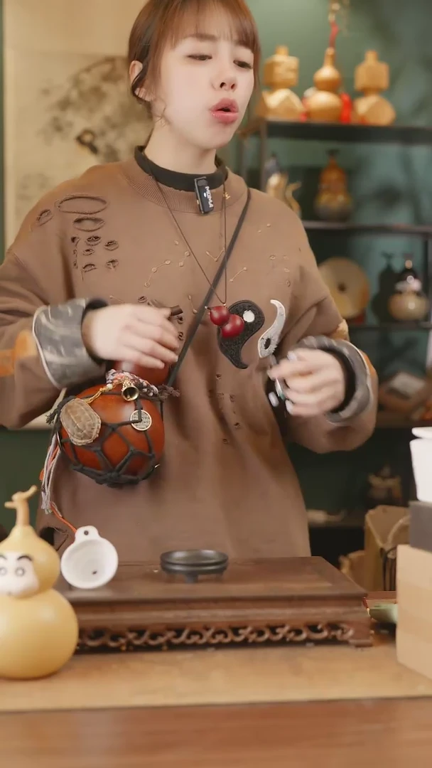 【闪购商品】81号精品天然大漆工艺防渗内胆酒葫芦~