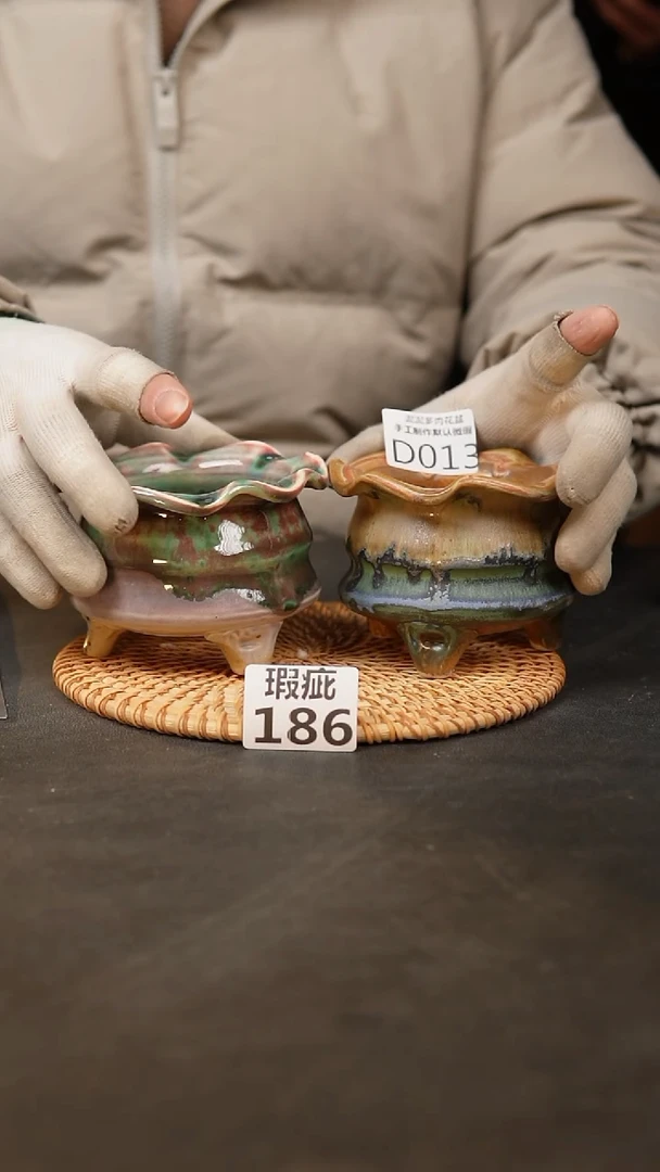 【闪购商品】瓷片013泥泥手工花盆