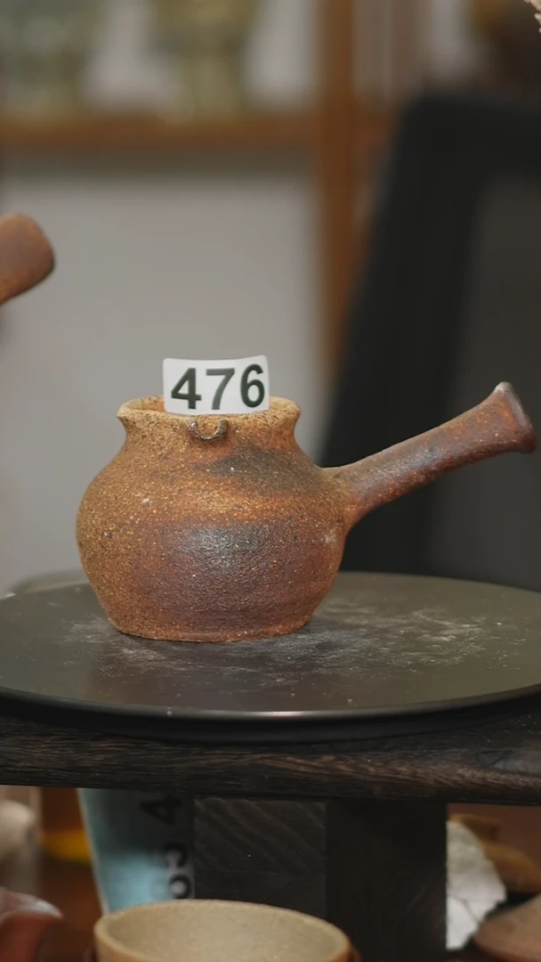 侧把壶晓*476粗陶200ml烤茶罐