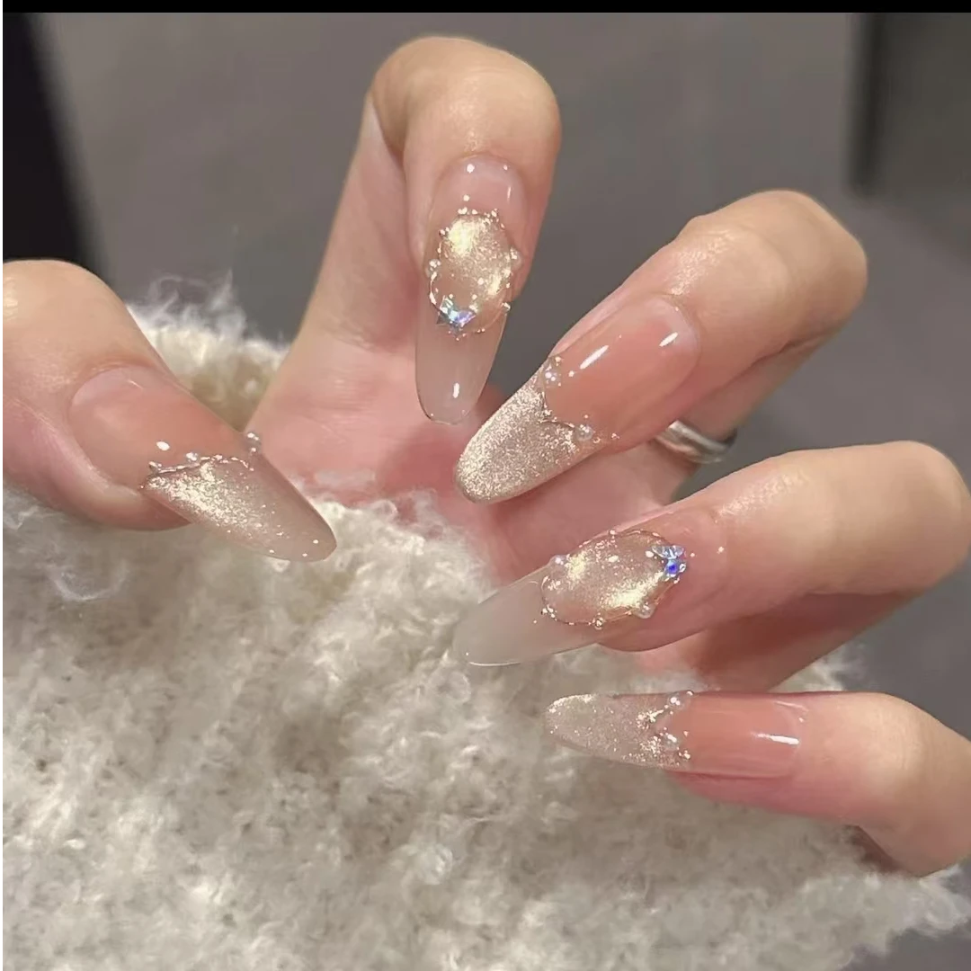 现货【纸醉金迷】纯欲高级感成品美甲穿戴式手工穿戴甲美甲穿戴甲片