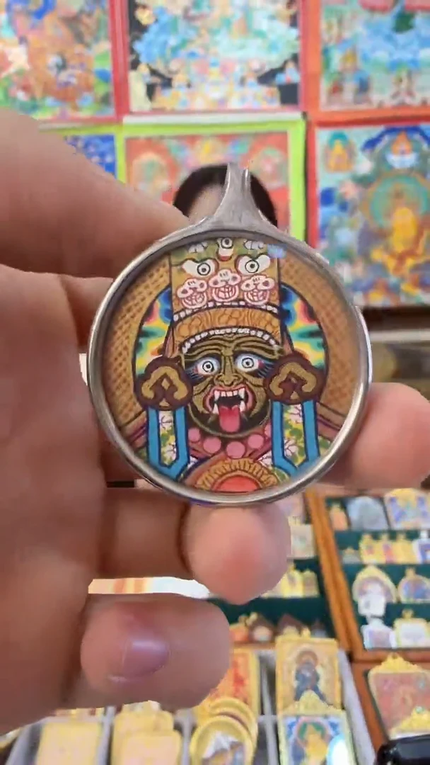 吊坠扎基拉姆-纯手绘唐卡拉萨直发