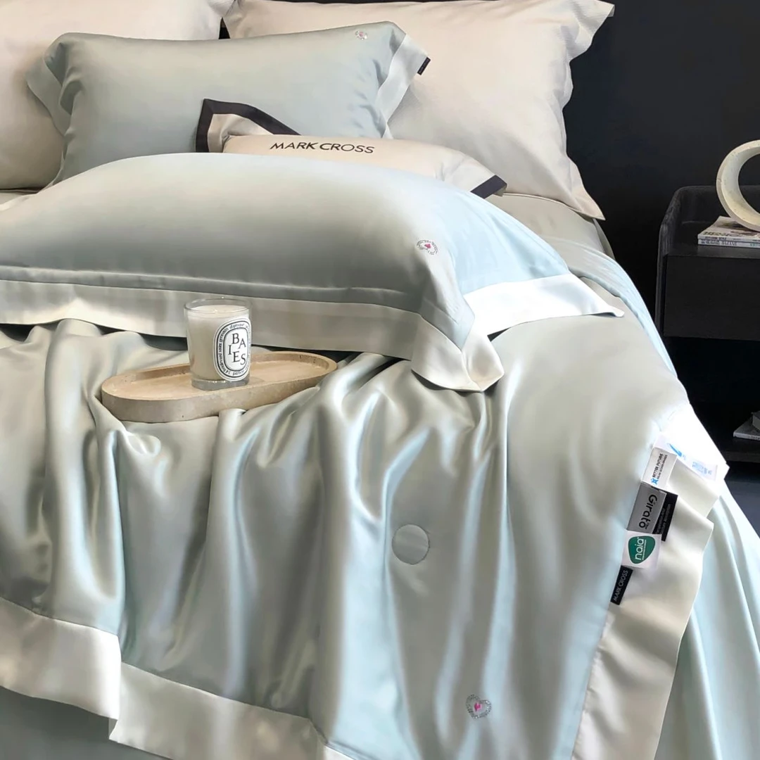 【绸缎级 醋酸纤维夏凉被】冰恋 凉感超柔丝滑夏凉款夏被四件套