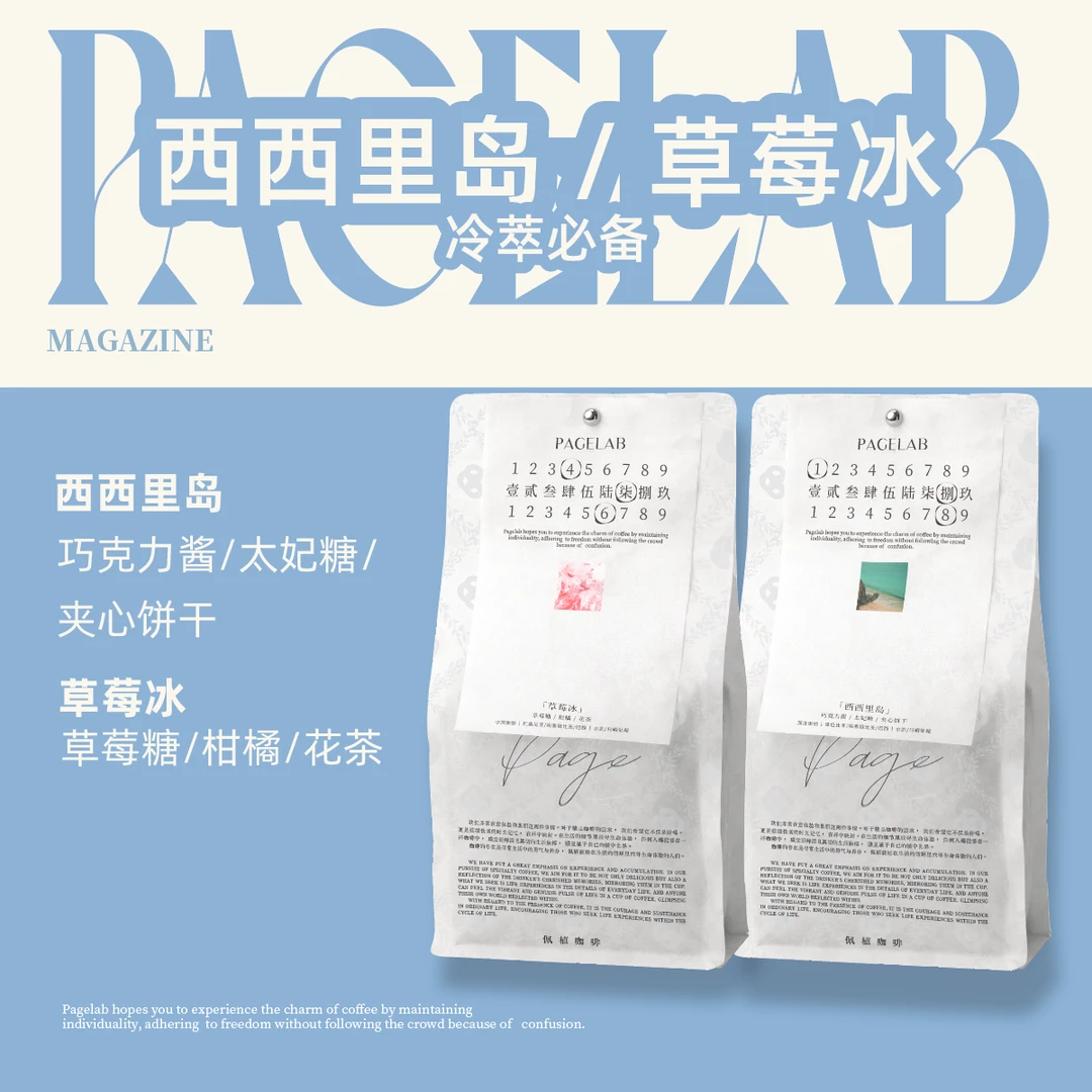 PAGE LAB「冷萃囤货」佩植冷萃必备西西里岛草莓冰冷萃豆咖啡豆