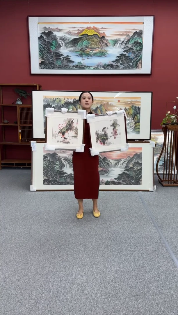 国画手绘  斗方 48*48*2