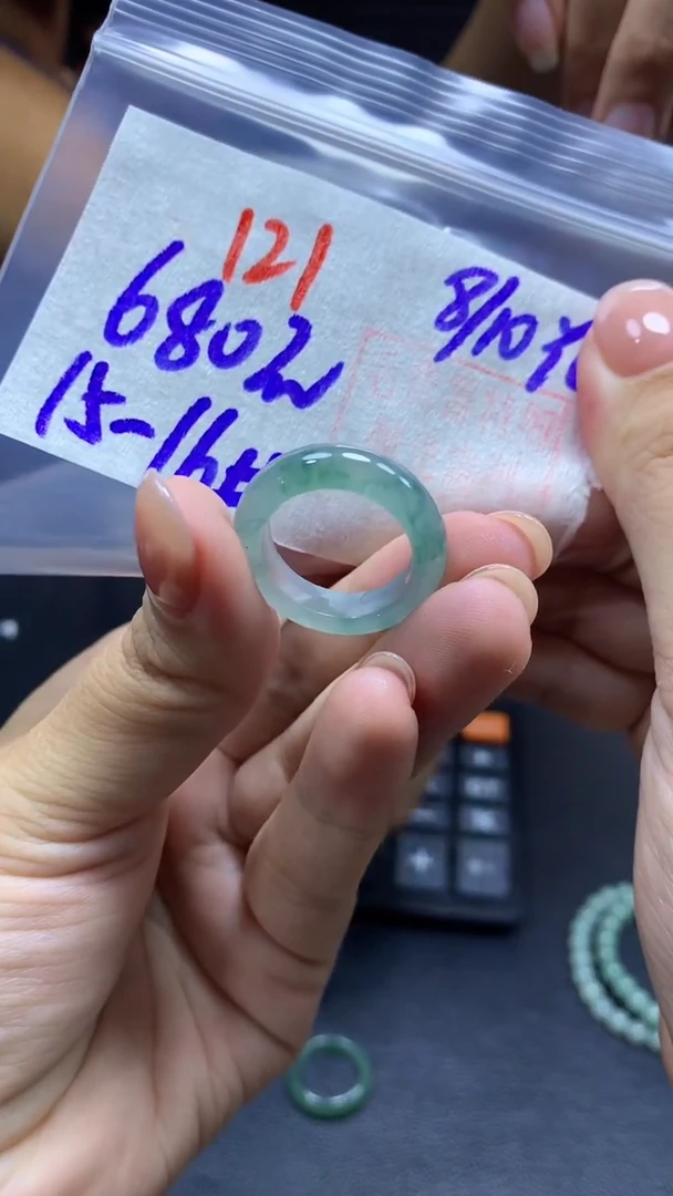 未镶嵌定制翡翠戒圈#680元-毛货需精细抛光121