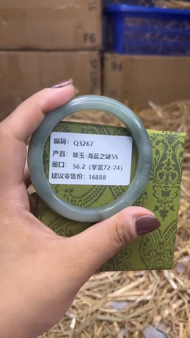 未镶嵌手镯石英质玉Q3267-圈口56.2