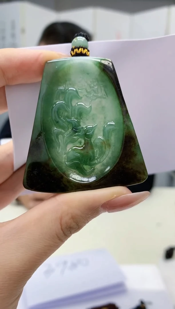 【闪购商品】定制翡翠未镶嵌4969jw-毛货挂件69