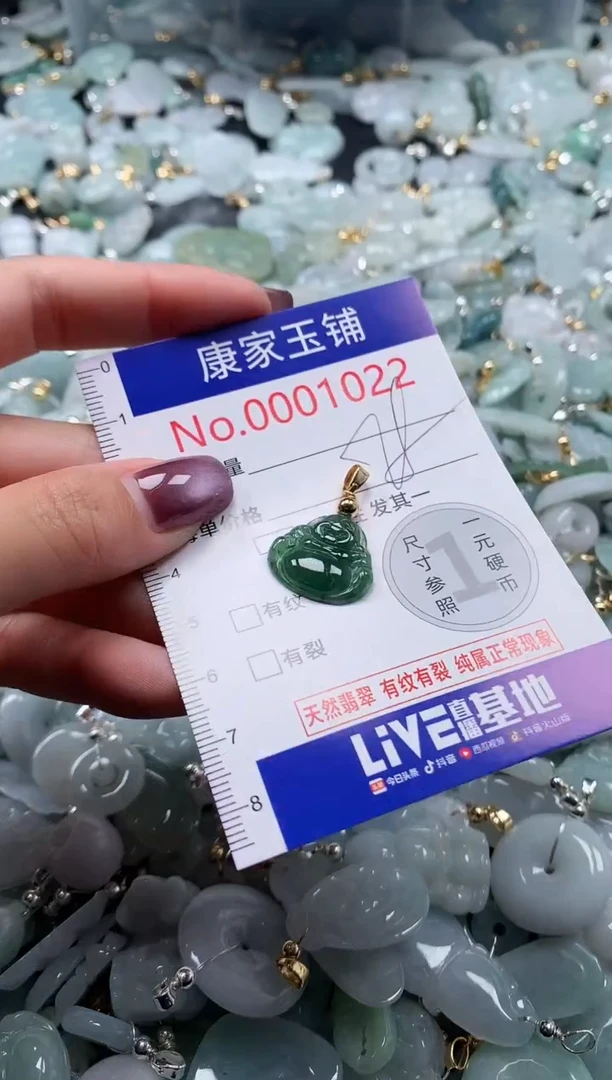翡翠未镶嵌吊坠(不含链)1022