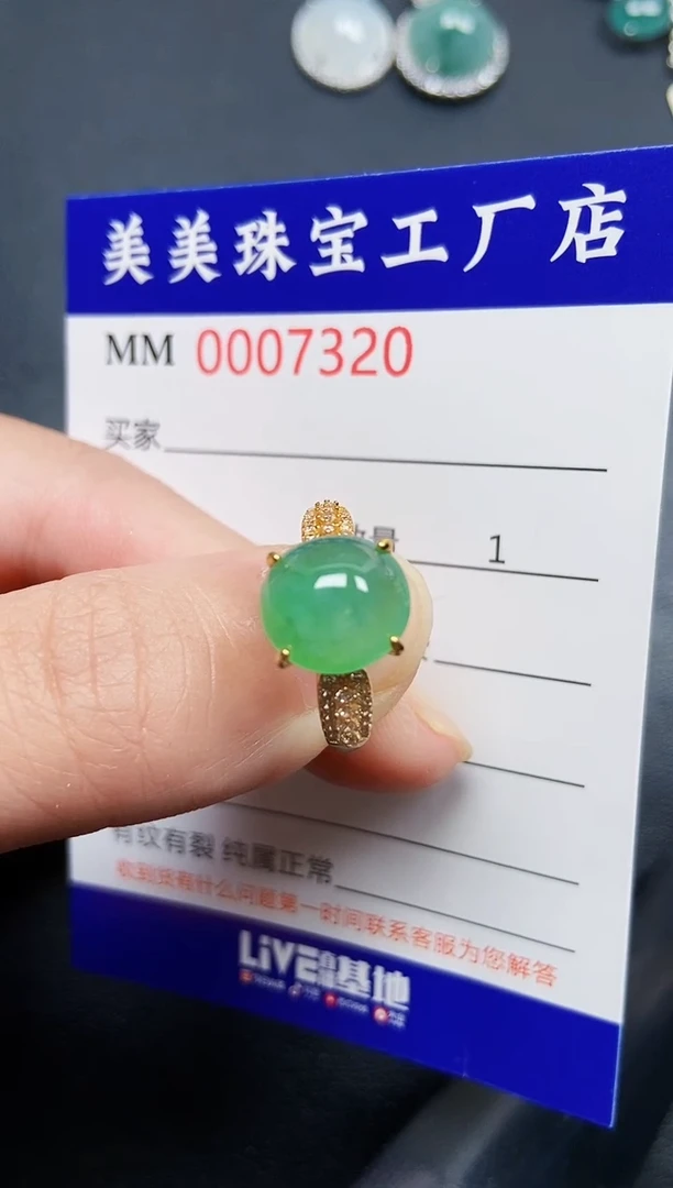 翡翠银S925镶嵌颈饰7320