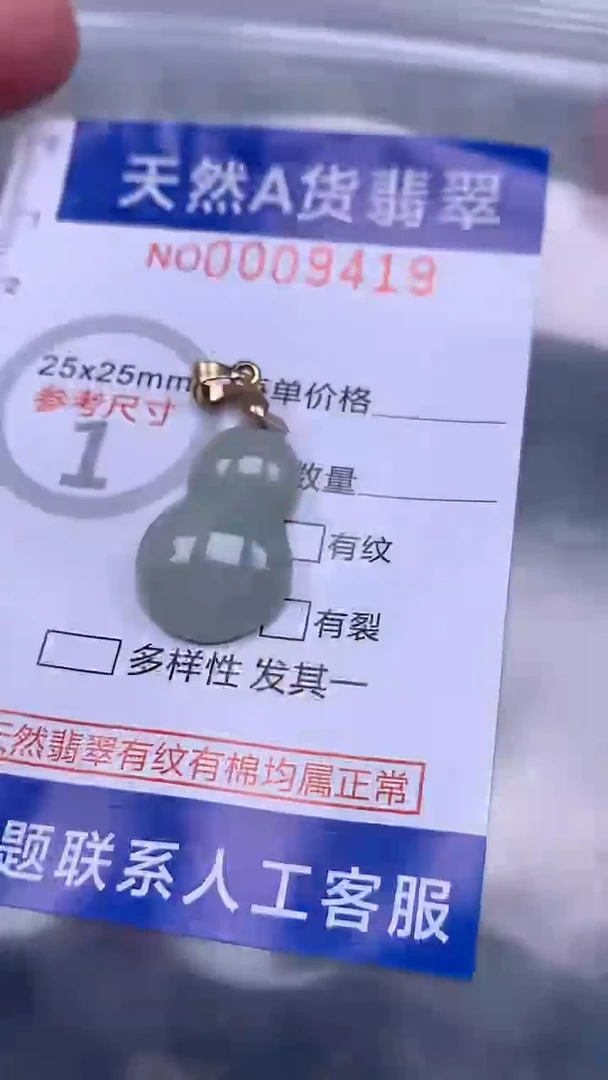 翡翠未镶嵌吊坠(不含链)1