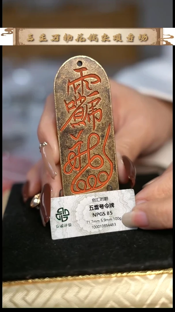 梁编号1064五雷护卫牌（配脖挂）