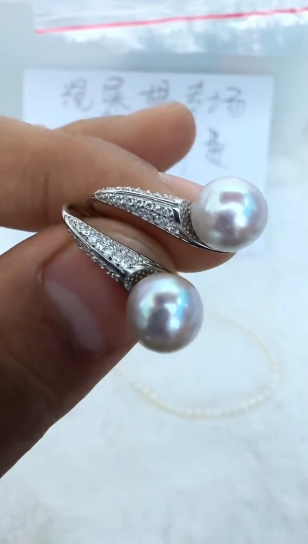 【闪购商品】海水珍珠耳饰银S925镶嵌耳钩