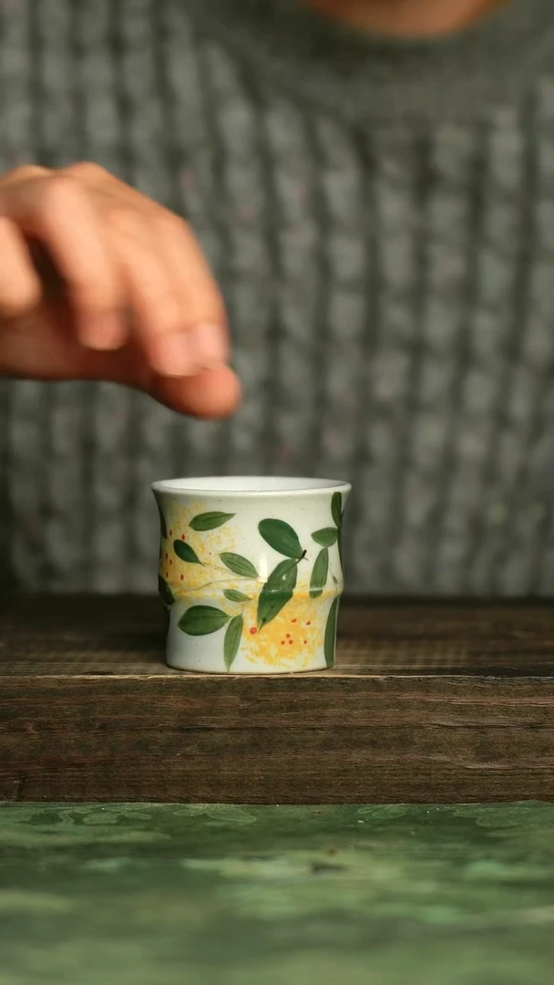 青诗集手工手绘瓷器