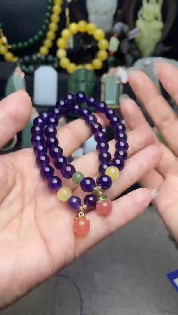 【闪购商品】水晶手串未镶嵌手串f045多样性发其一