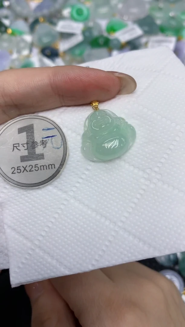 颈饰18K金镶嵌翡翠11111111