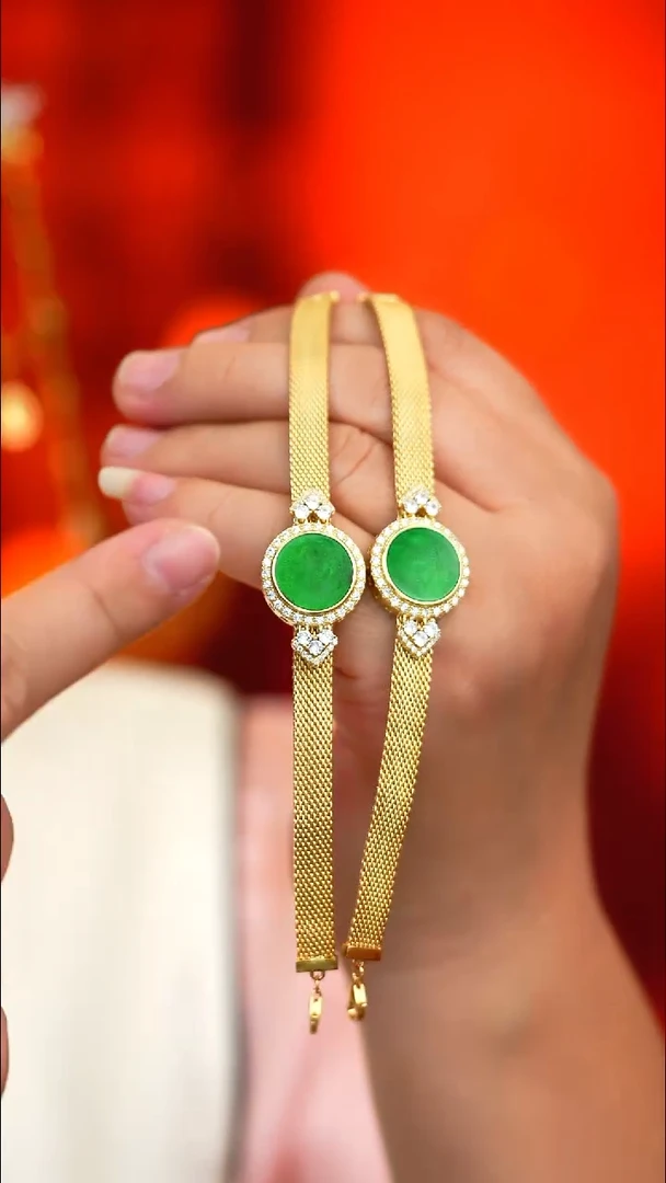 银S925镶嵌手链翡翠新款（多样性发一）