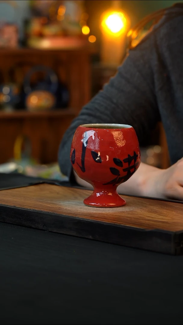 杯手绘心瓷陶瓷浮力