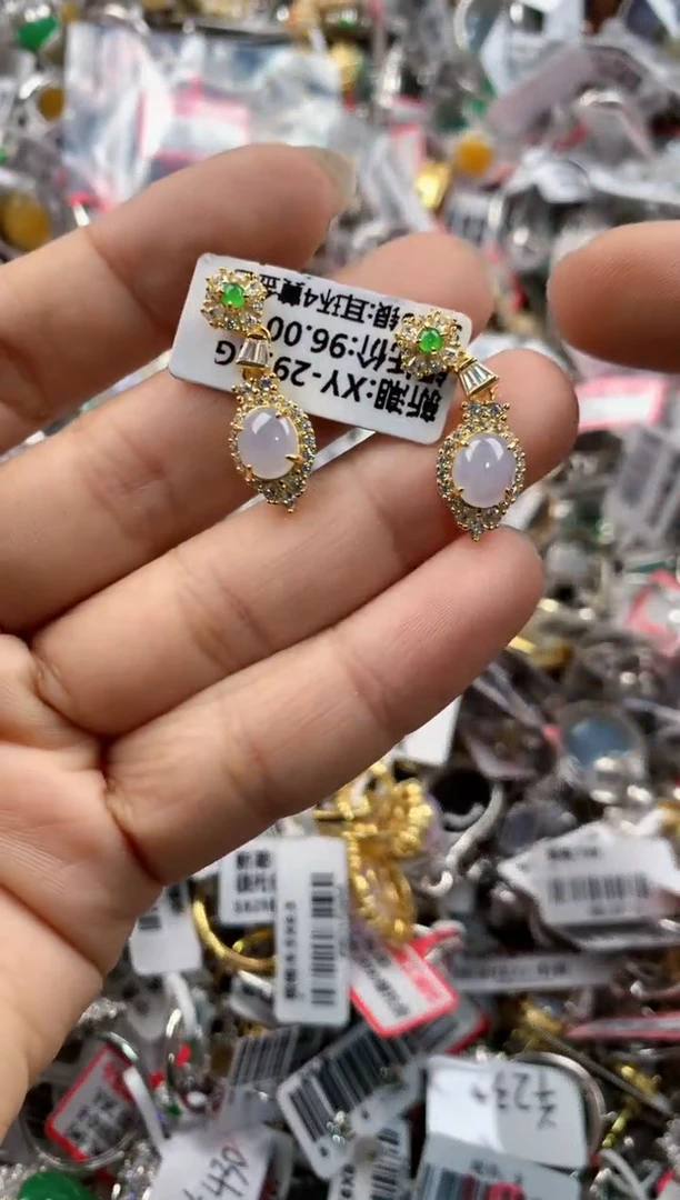 银S925镶嵌戒指翡翠555---9
