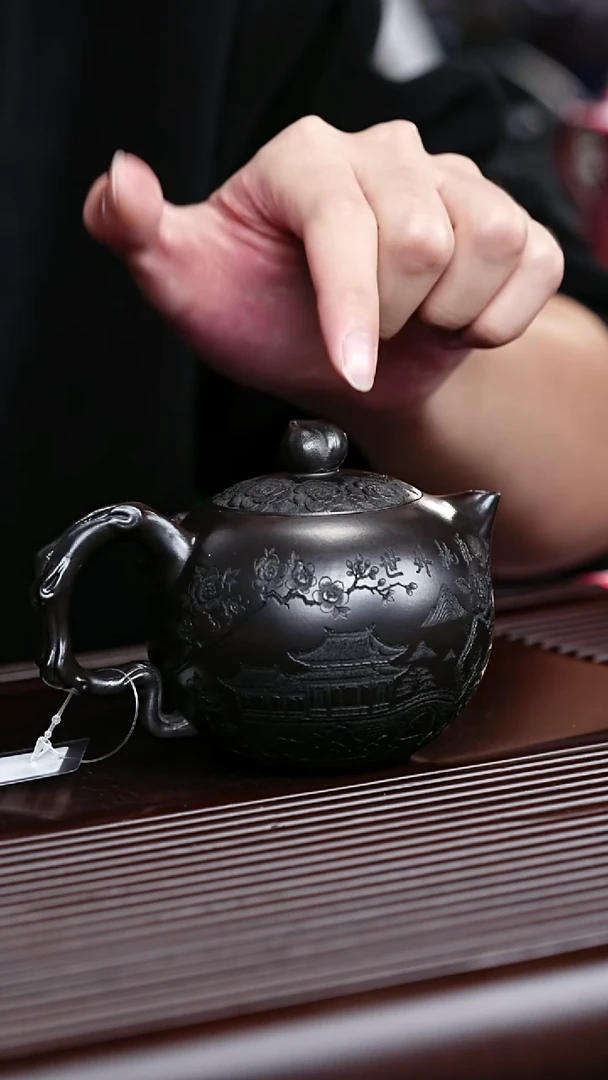 紫砂壶宜兴紫砂 寿桃西施石黄 赵辉