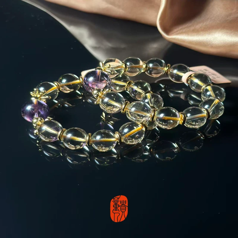 「暴富·手串」天然全净体巴西黄水晶手串 多样性发货（发其一）