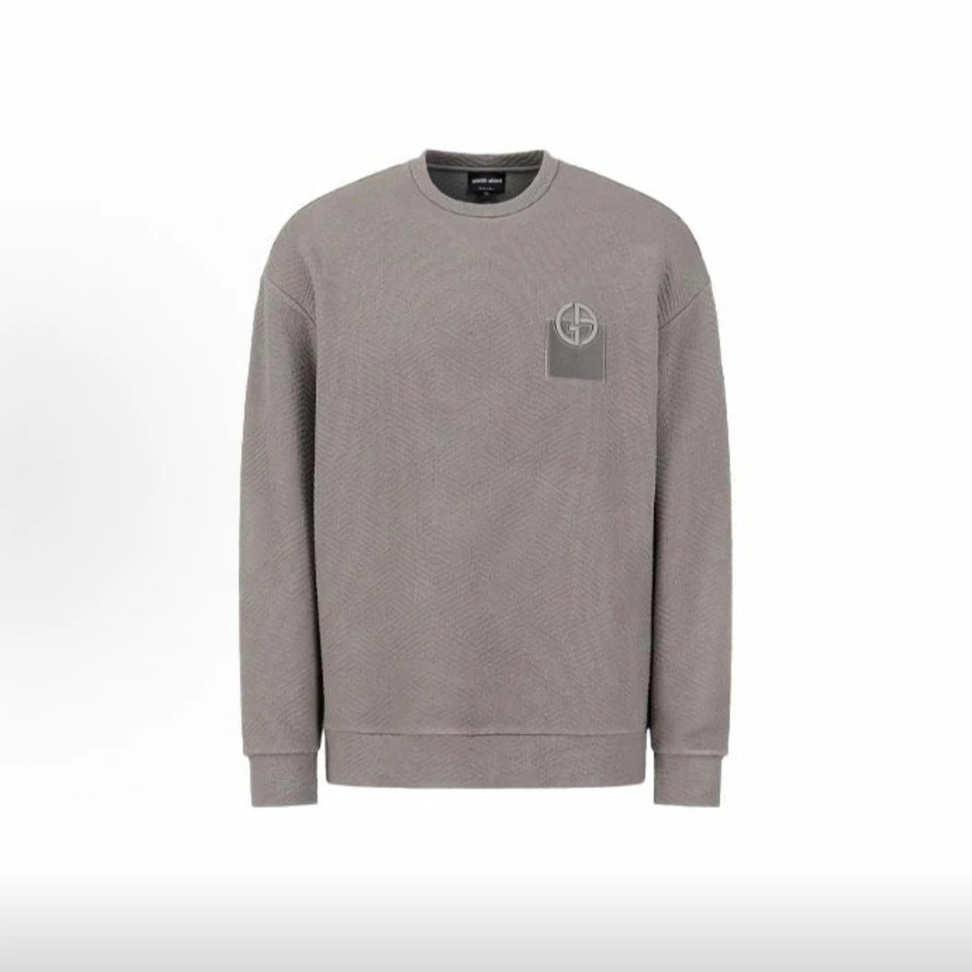 未使用 GIORGIO ARMANI/阿玛尼 LOGO刺绣时尚卫衣 男生