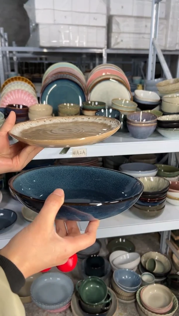 陶瓷外贸尾货瑕疵满20包邮X2 小盘+深盘