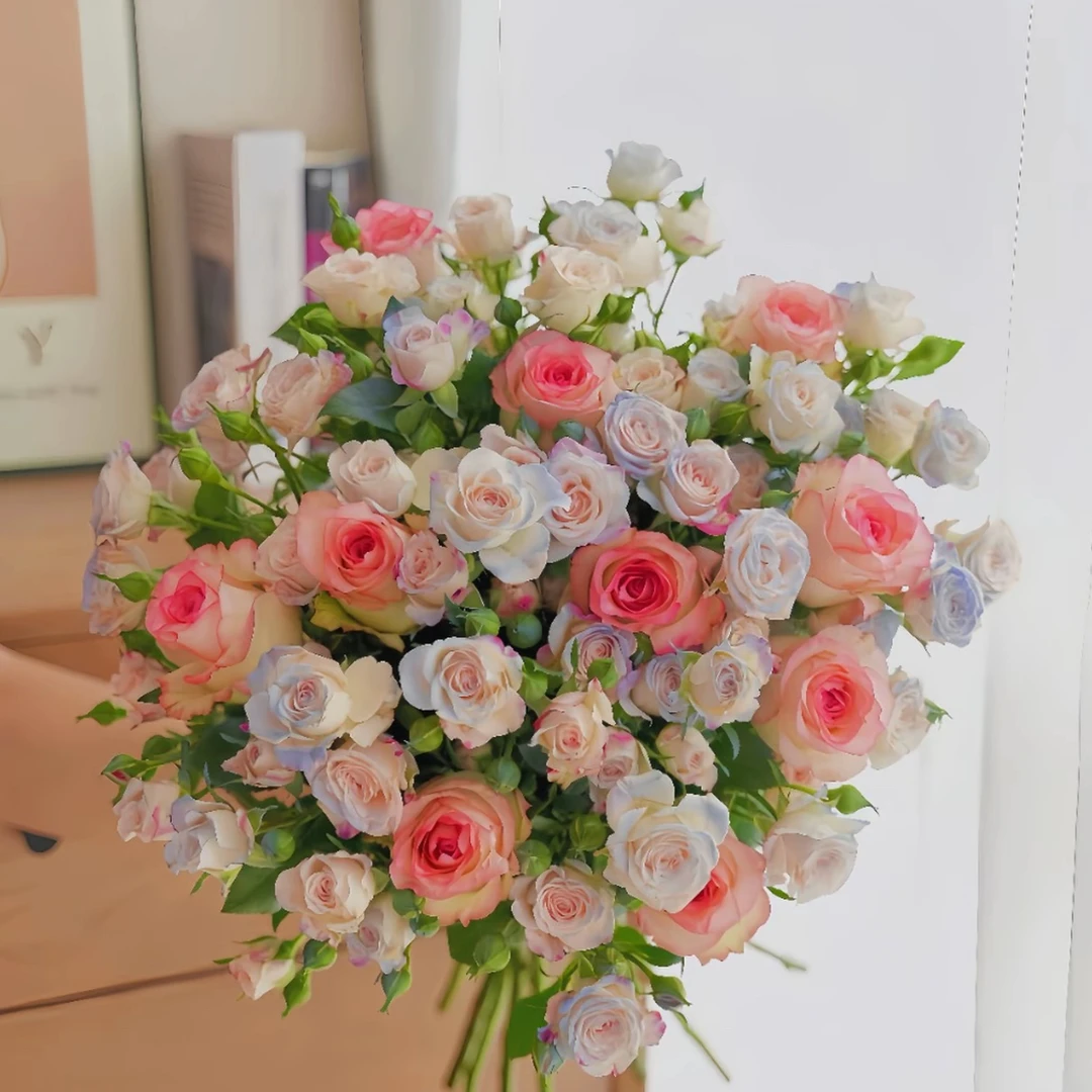 【次日达·爱莎碎冰蓝折射套餐】家居生活鲜花全场任意两单顺丰送货上门今天拍明天到·基地直发现采现发售后无忧