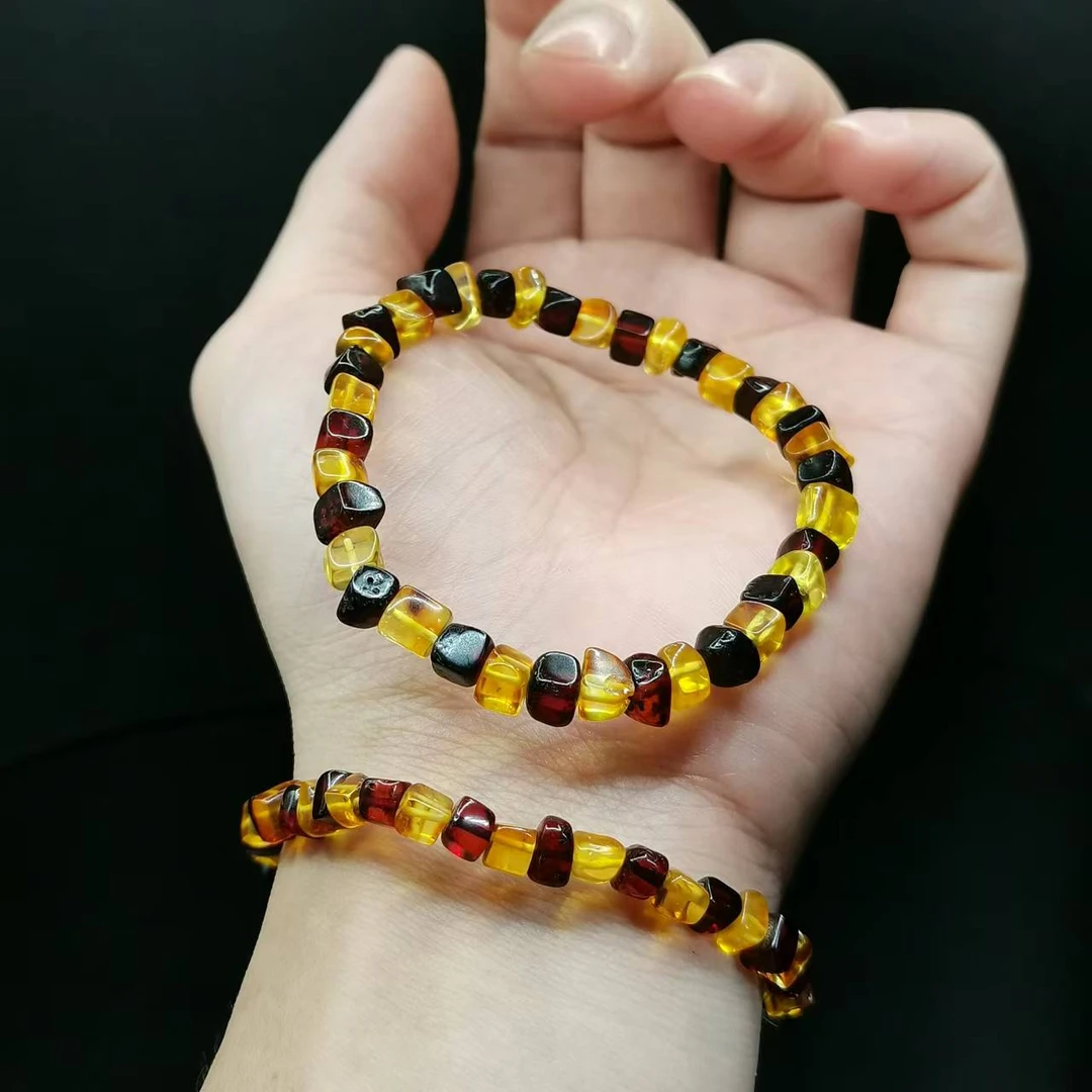 【康康严选】琥珀随型珠单圈手串M7【多样性发其一】