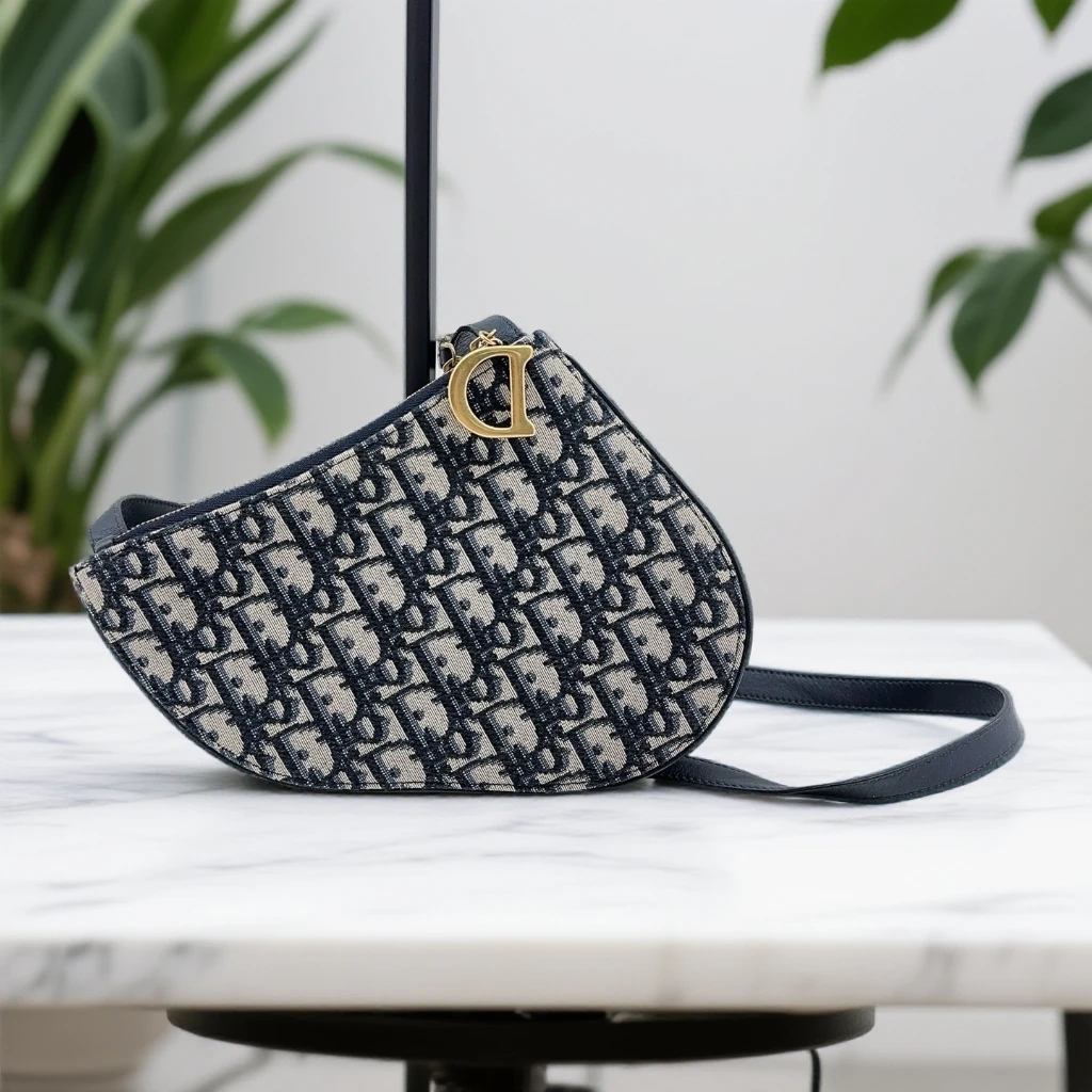 95新 DIOR/迪奥 老花马鞍包 1699 5804