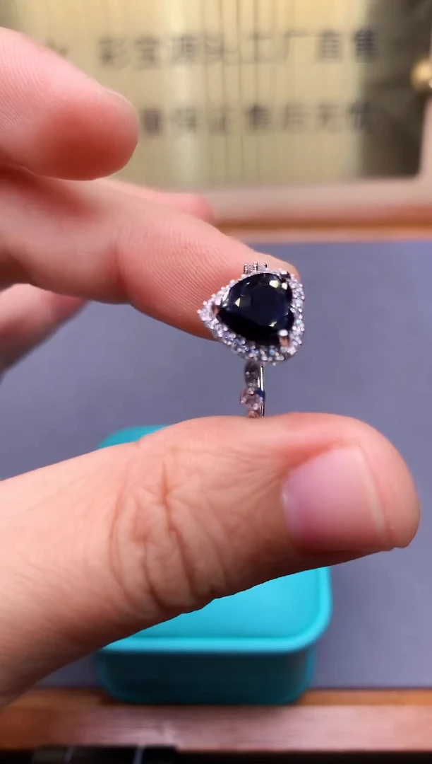 【闪购商品】蓝宝石戒指银S925镶嵌.........