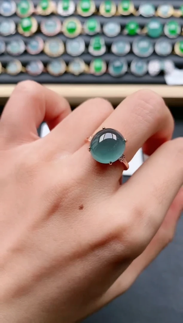 【闪购商品】翡翠戒指银S925镶嵌111111