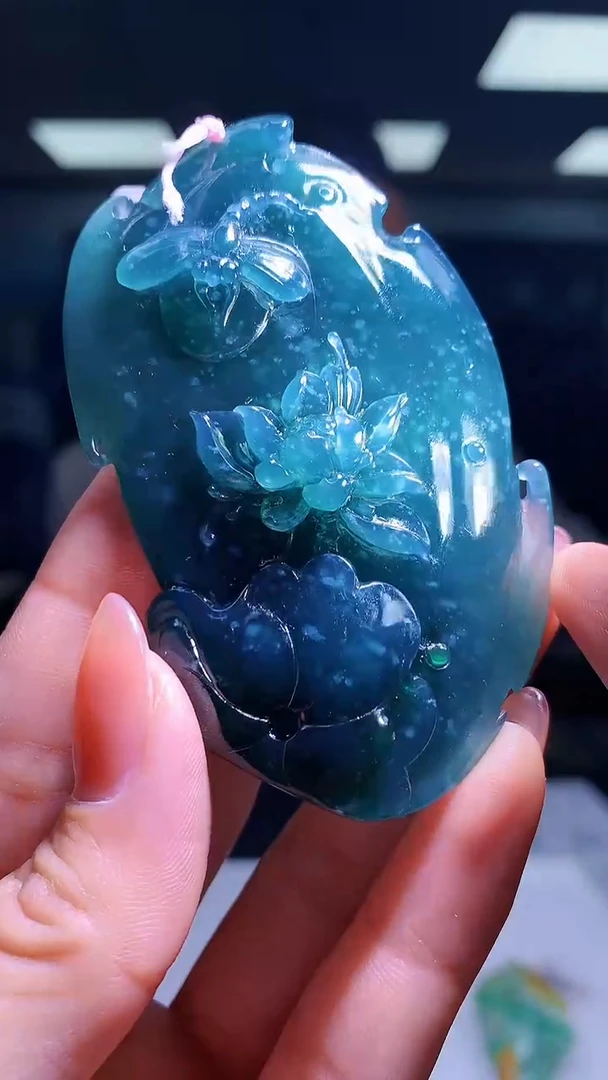 【闪购商品】定制翡翠未镶嵌1023hm-毛货挂件46