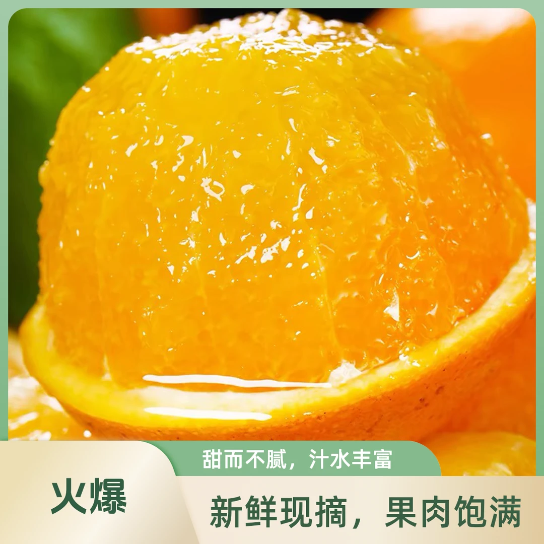 正宗麻阳冰糖橙 5斤中果（果径60-65）